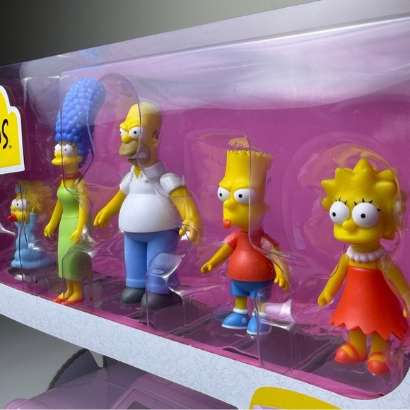 The Simpsons 2.5" Family Sedan Set Jakks Pacific NEW - SEALED - Picture 2 of 8